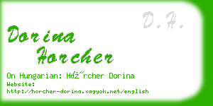 dorina horcher business card